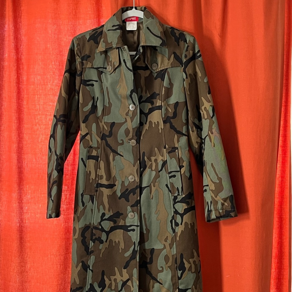 Vintage Camouflage Esprit Women's Coat